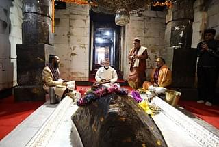 PM Modi at the inner sanctum of Kedarnath temple (PMO)