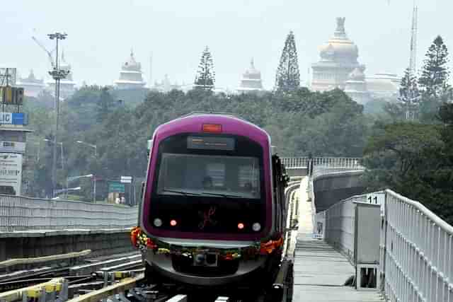 The Namma Metro.  (Jagdeesh MV/Hindustan Times via Getty Images)