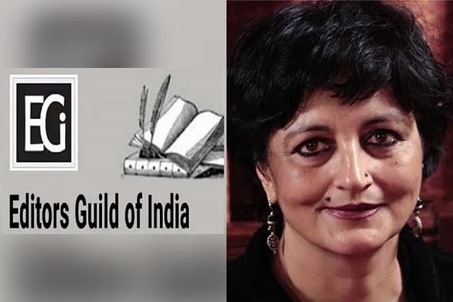 On right in the picture is Seema Mustafa, current president of Editors Guild of India 