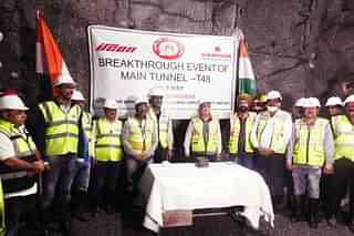 T-48 is10.18 km long tunnel in the Udhampur-Srinagar-Baramulla Rail Link project.(Twitter)