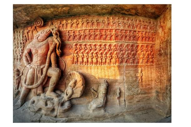 Pralaya Varaha lifting the Earth Goddess, Udayagiri, Madhya Pradesh