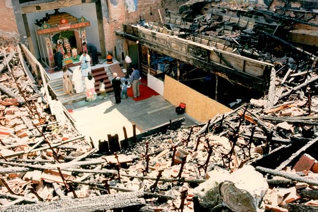 The Shree Krishna Mandir In West Bromwich After It Was Burned Down In December 1992 