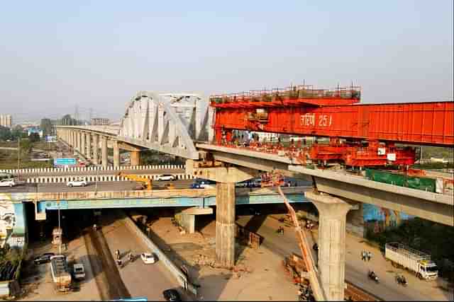 Viaduct of RRTS priority section from Sahibabad to Duhai has been completed.