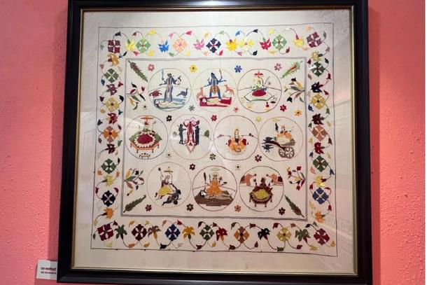 Dasamahavidyas, hand-embroidered