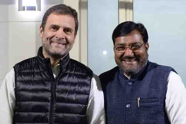 Rahul Gandhi with Brijlal Khabri