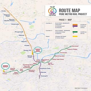 Pune route map (Maha Metro)