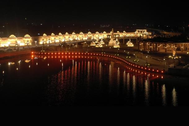 Rudrasagar lake at the shri Mahakal Lok