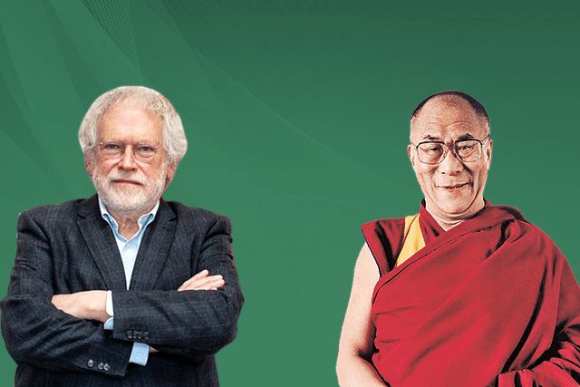 Anton Zeilinger (L) and Dalai Lama