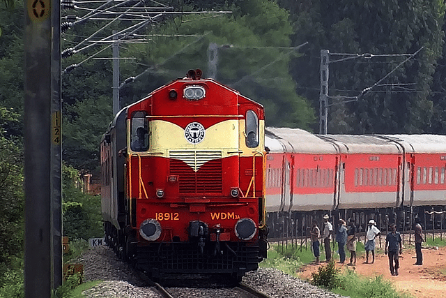 A passenger train.