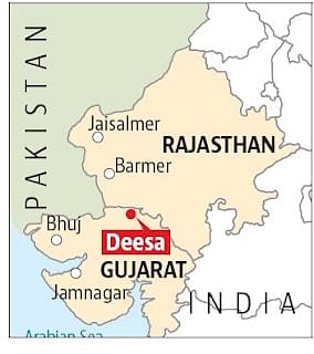 Deesa on Gujarat map. (Twenty22)