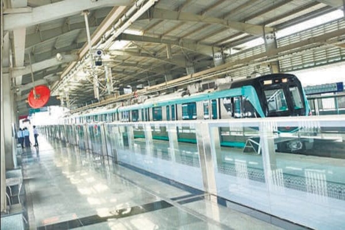 Noida Metro's Aqua Line (Sunil Ghosh/Hindustan Times)