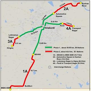 Nagpur Metro Phase - II Map (MMRCL)