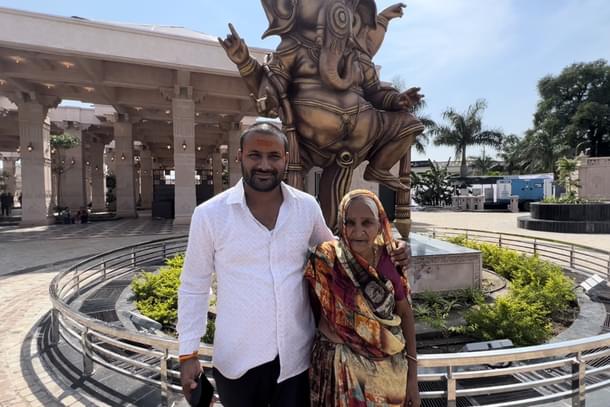 80 year old Yashoda Bi with her grandson had come to take a walk at the corridor