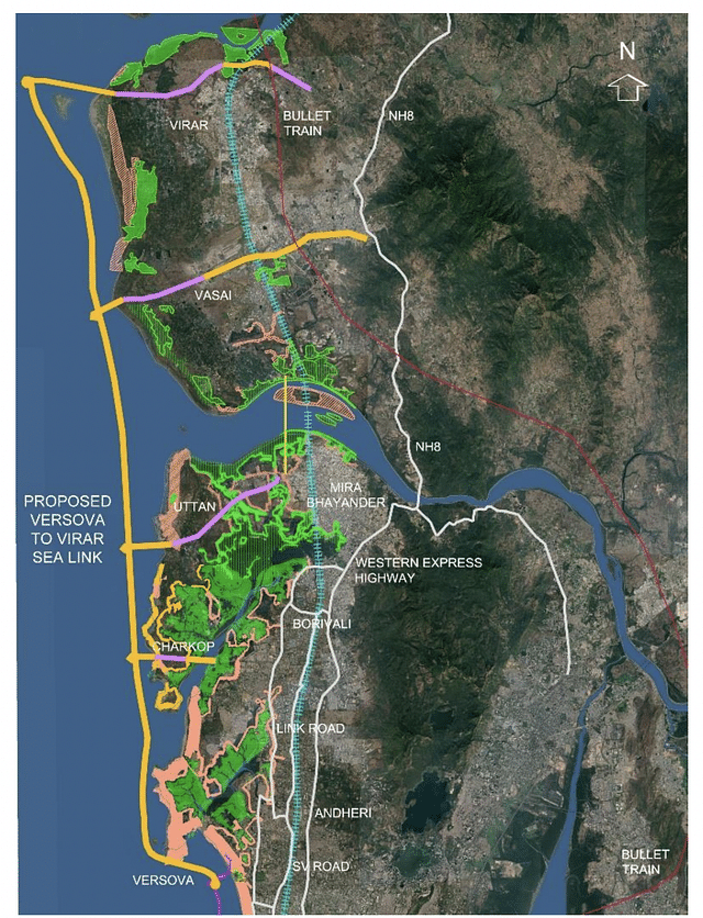 Proposed Versova-Virar Sea Link Project Map (MSRDC)