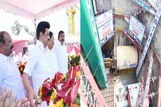 Chief Minister M K Stalin launching Phase II Tunnelling Project of Chennai Metro at Madhavaram (Via Twitter)