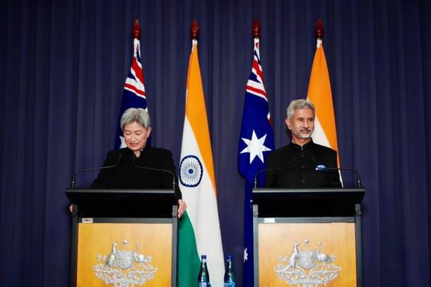 EAM S Jaishankar with his Australian counterpart Penny Wong (Pic Via Twitter)