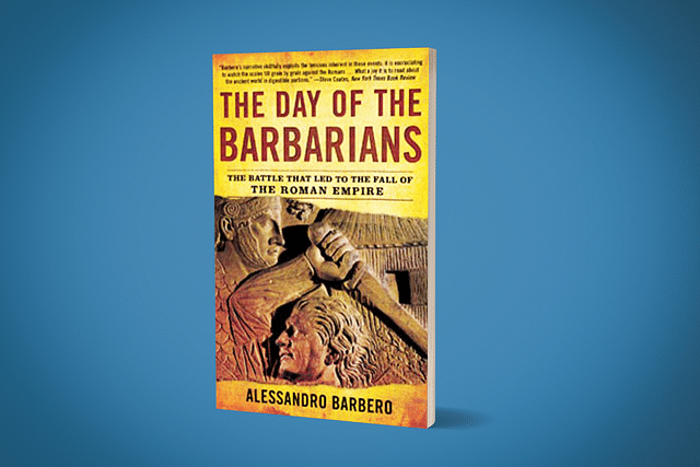 The cover of the book, The Day of the Barbarians.