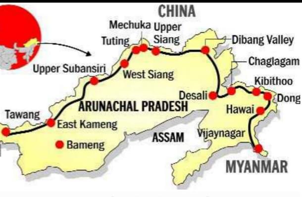 Proposed Arunachal Frontier Highway Map (Kiren Rijiju/Facebook)