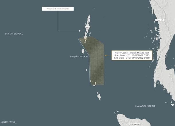The no-fly zone notified by India (Photo: @detresfa_
/Twitter)