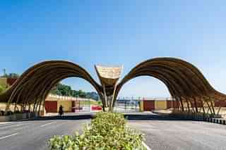 Donyi Polo Airport’s massive gate in shape of a hornbill.