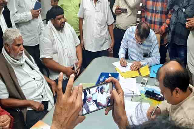 Bhartiya Tribal Party founder, Chhotubhai Vasava files nomination from Jhagadia assembly seat