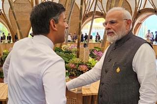 PM Modi with his British counterpart Rishi Sunak (Pic via Twitter)