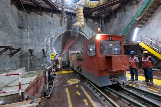 Construction of Anand Vihar RRTS station.
