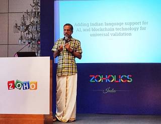 Zoho CEO  Sridhar Vembu addressing media in Delhi November 8 2022. (Photo Credit: Vishnu Anand)