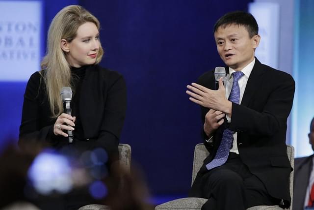 Elizabeth Holmes with Jack Ma