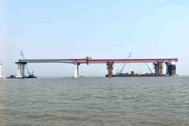 Launch of the longest steel deck as part of Mumbai Trans-Harbour Link project (MMRDA)