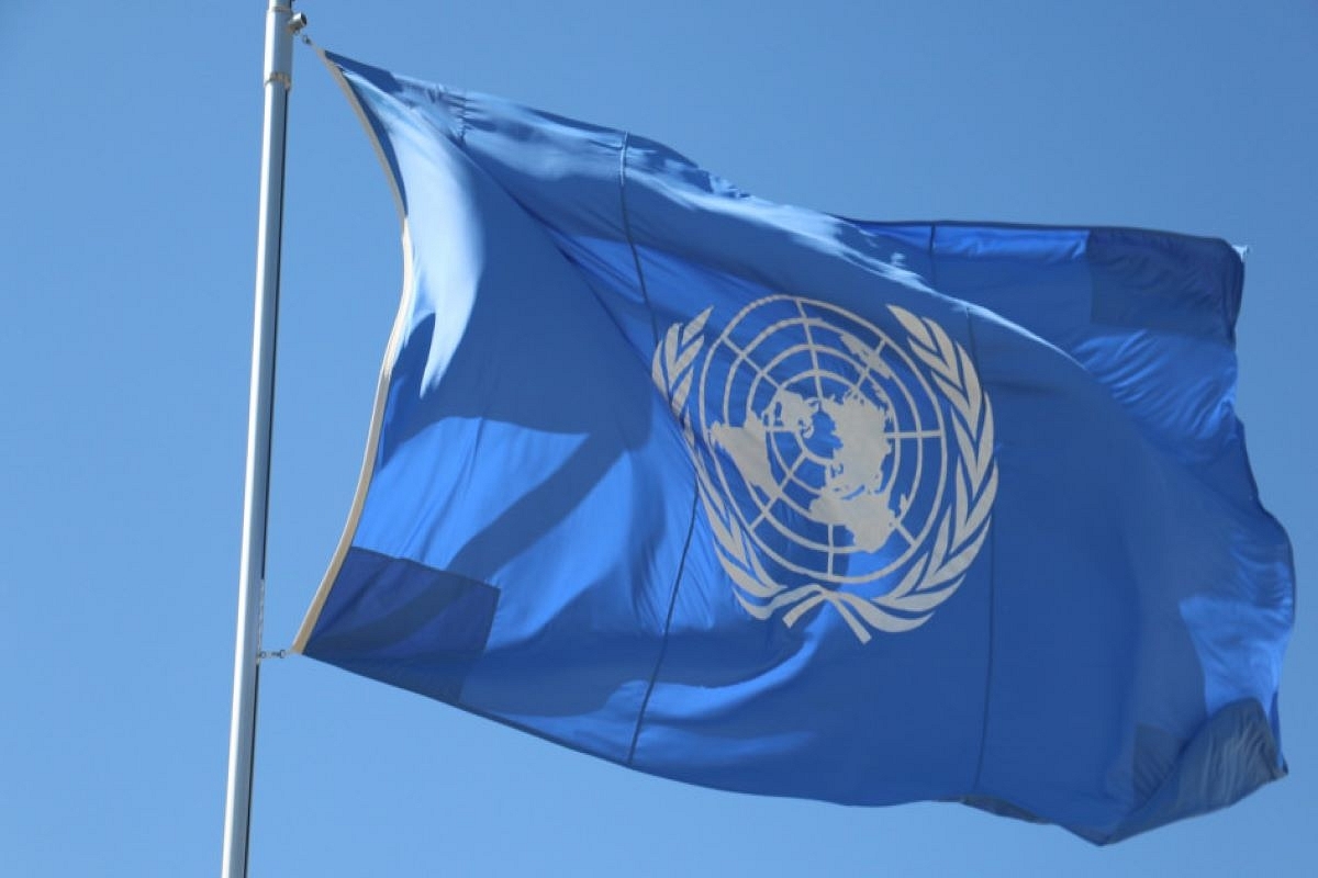 The United Nations flag.
