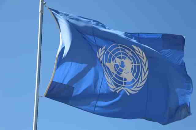 The United Nations flag.