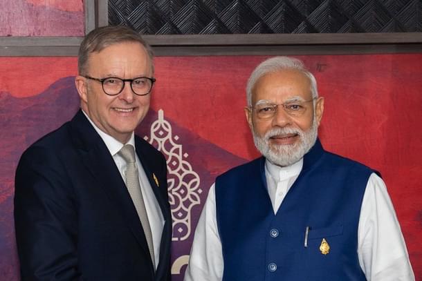 PM Modi with Australian counterpart Albanese at G20 meet (Pic Via Twitter)