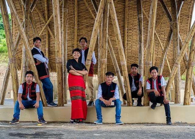 Architect Aroty Panyang with her team at the Donyi Polo Airport