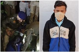 On left is police rescuing the girl. On right is the accused, Sohail