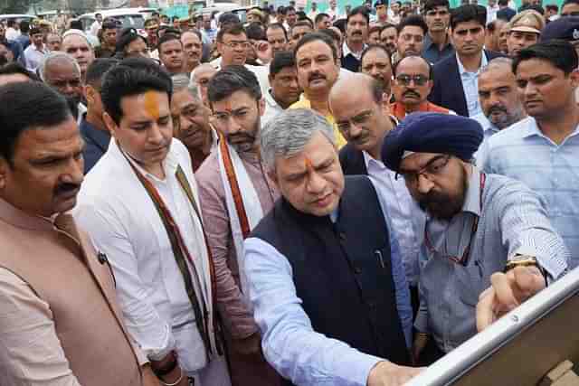 Railway Minister Ashwini Vaishnaw inspecting the Saharanpur-Meerut City-New Delhi section.