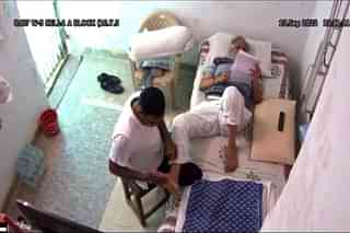 AAP Minister Satyendra Jain in Tihar jail getting a massage