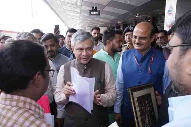 Union Railway Minister Ashwini Vaishnaw during the inspection.