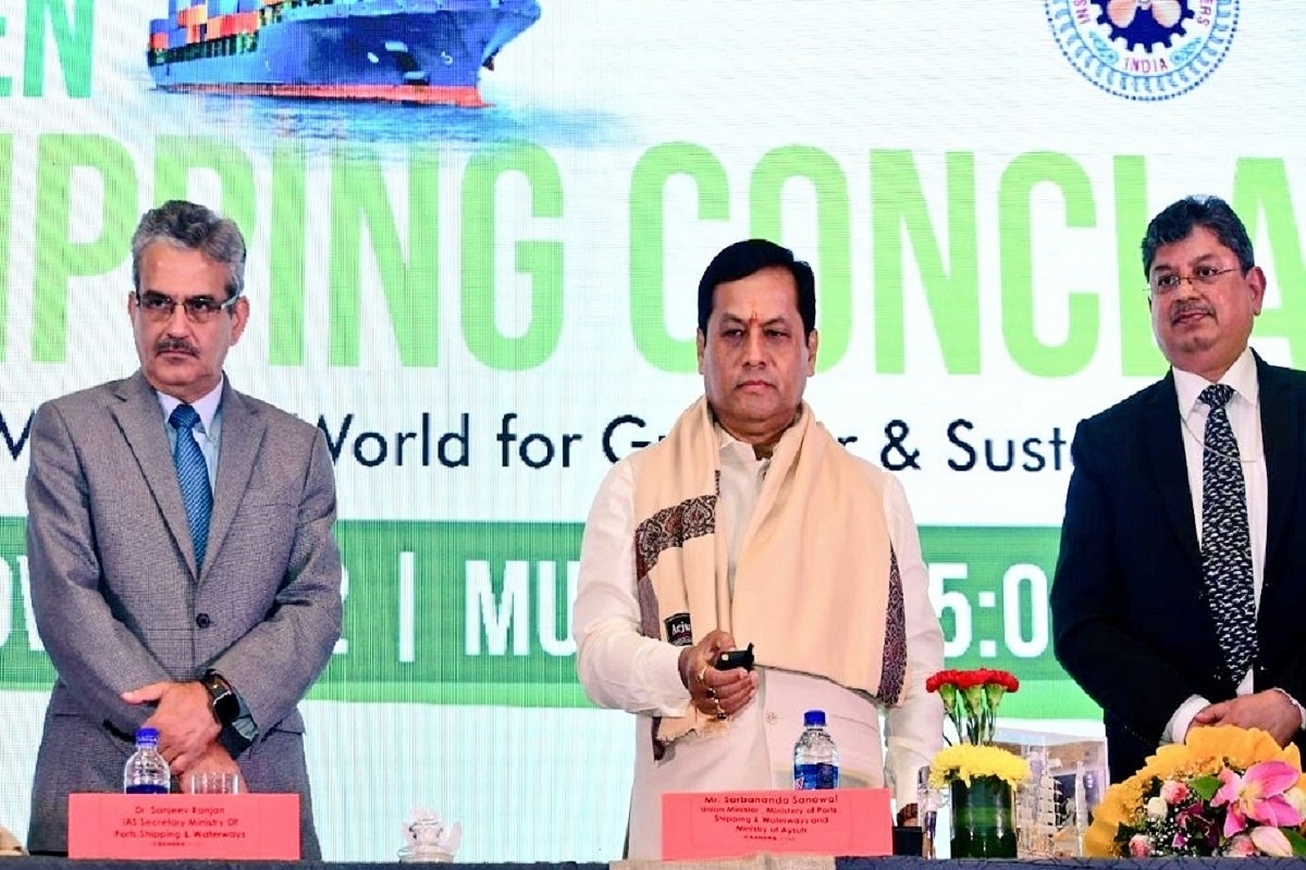 Union Ports and Shipping Minister Sarbananda Sonowal at the launching ceremony.