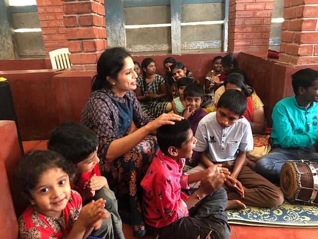 Sharing music with children. (Manasi Prasad)