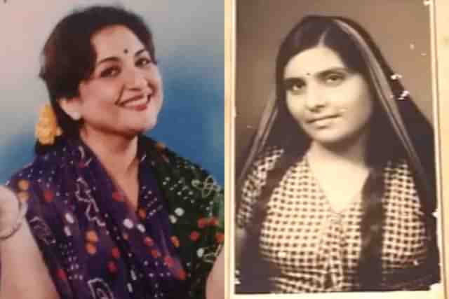 Tabassum and her mother Shanti Devi (right)