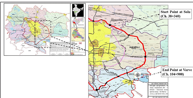 Proposed alignment of Pune Ring Road East-Part 2 (MSRDC).