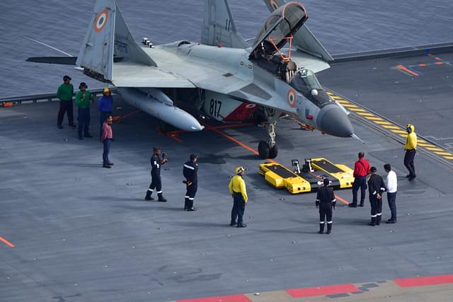 A MiG-29K of the Indian Navy. (Indian Navy/Twitter)