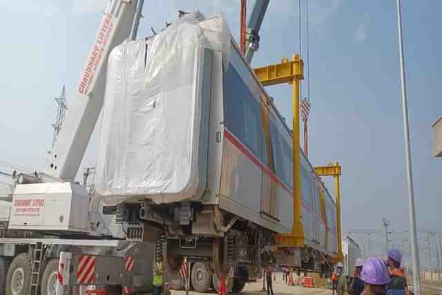 Third trainset of RRTS reached Duhai depot 