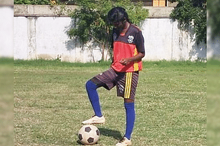 Footballer R Priya.