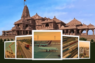 The Ram Mandir spurred infrastructure development in Ayodhya (Swarajya Illustration)