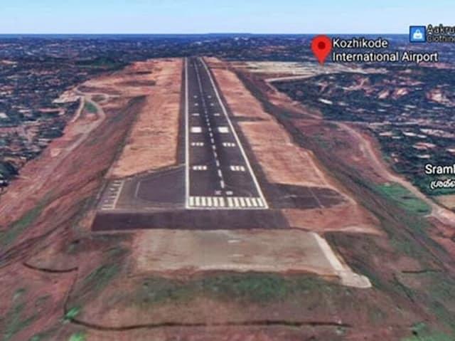 Kozhikode tabletop airport (Google Earth)