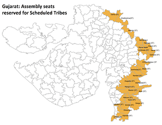 Assembly seats reserved for Scheduled Tribes in Gujarat