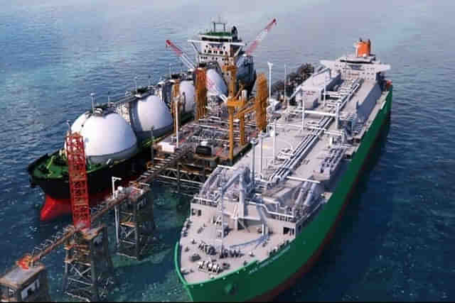 An LNG terminal.