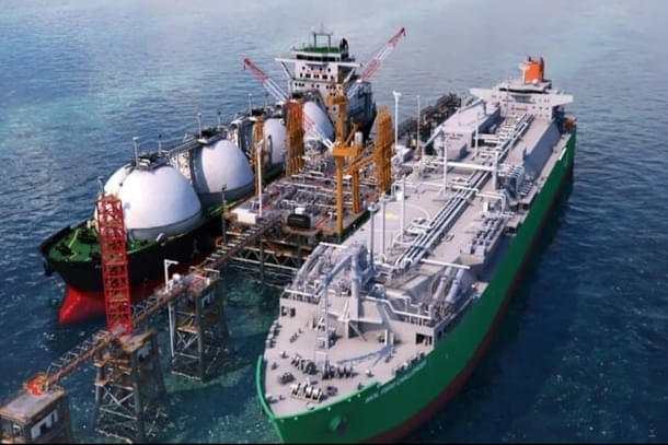 An LNG terminal.